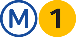 Icône de la ligne 1 du métro