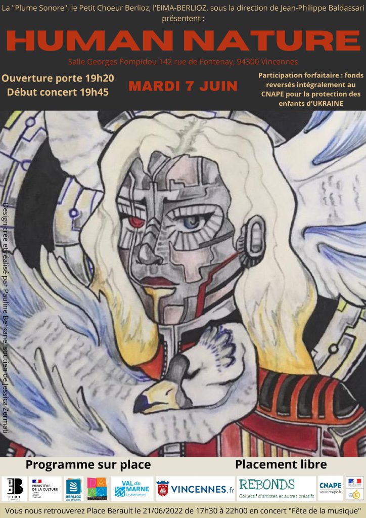 Affiche pour le spectacle "Human Nature", mardi 7 juin 2022, qui commence à partir de 19h45. Lieu : salle Georges Pompidou - 142, rue de Fontenay - 94300 Vincennes